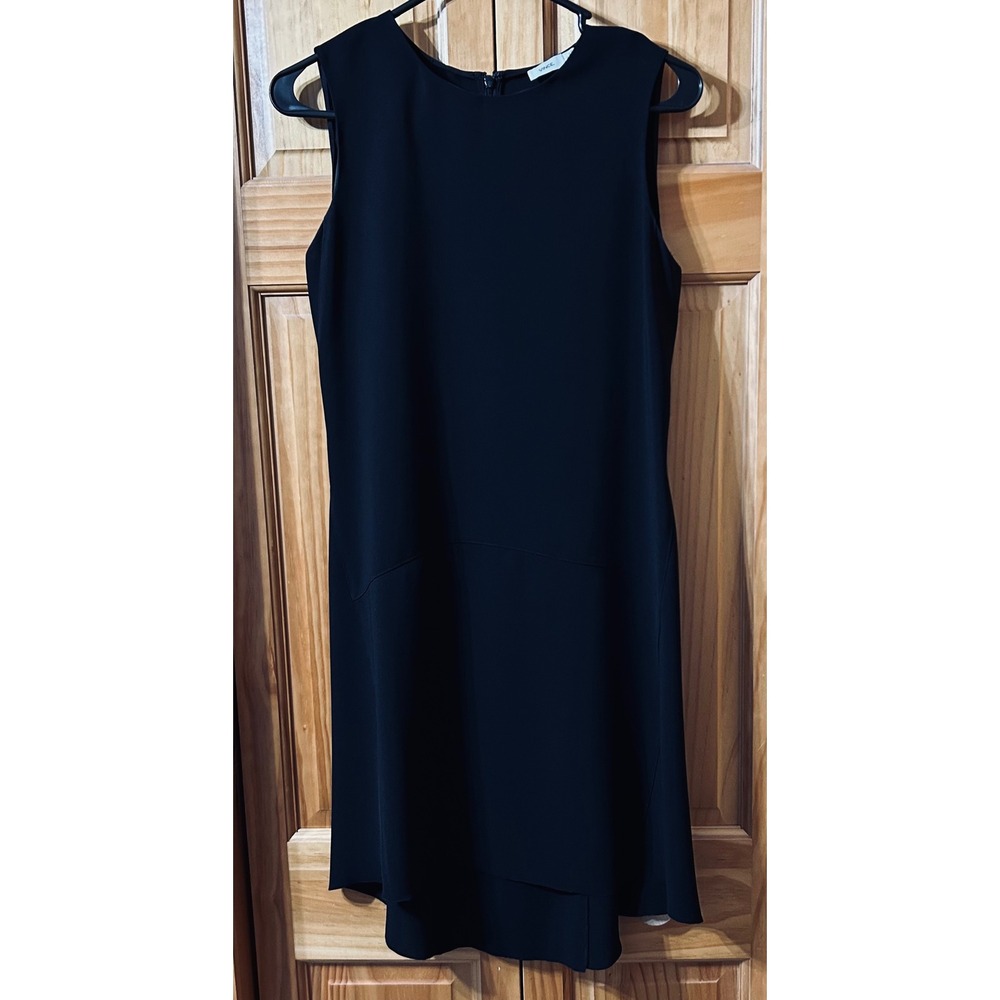 Vince Black Sleeveless Shift Dress Sz 2 Minimalist Tank Career Classic